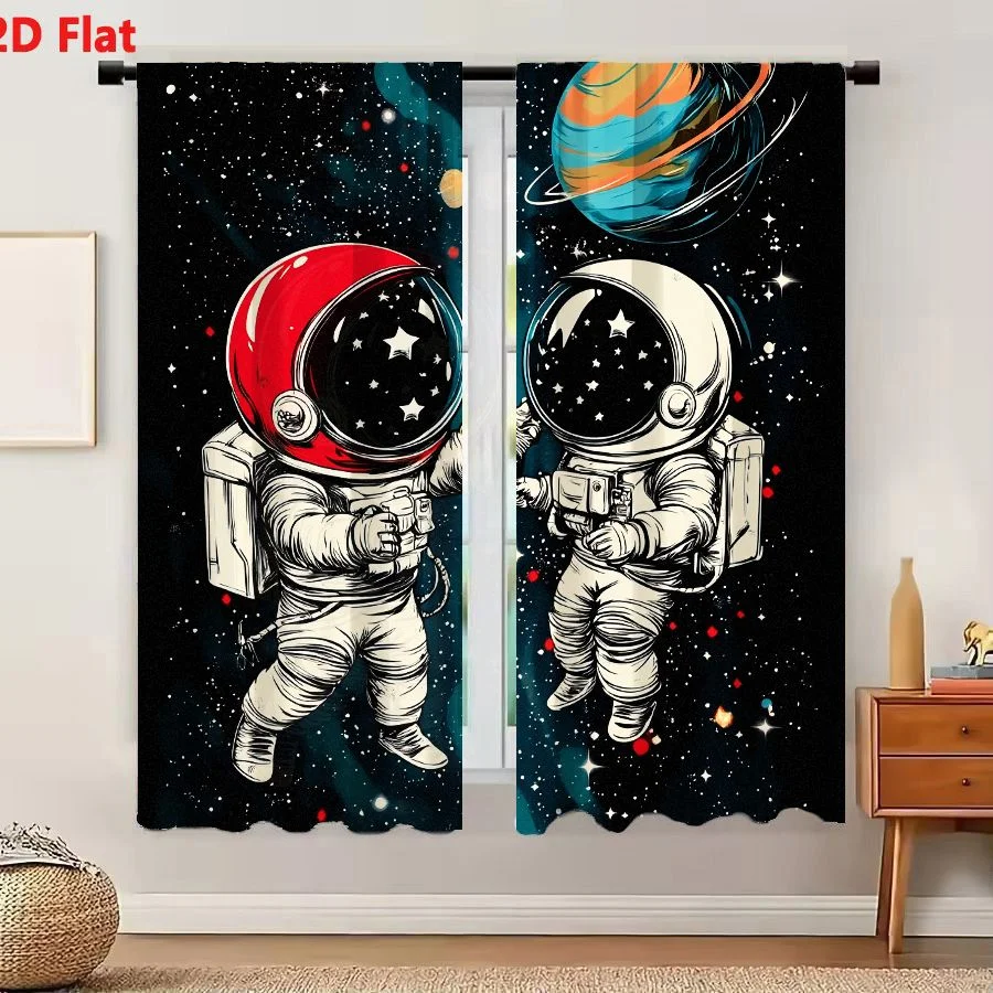 Science Nursery - Tirai Dekorasi Kamar Bayi Bertema Astronot